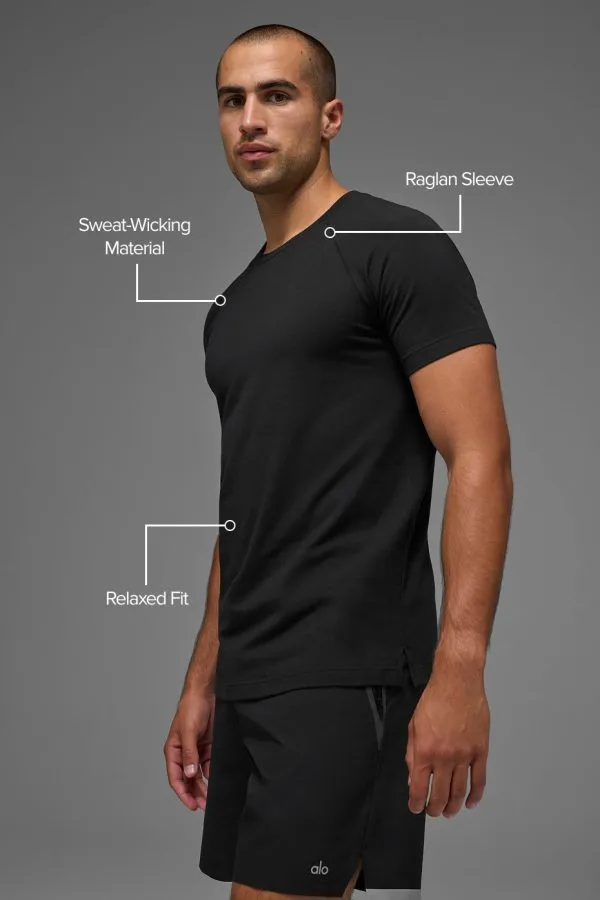 Vapor Rundhals-Kurzarmshirt - Schwarz