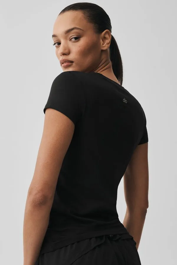 T-shirt Finesse Ultrasoft - Noir