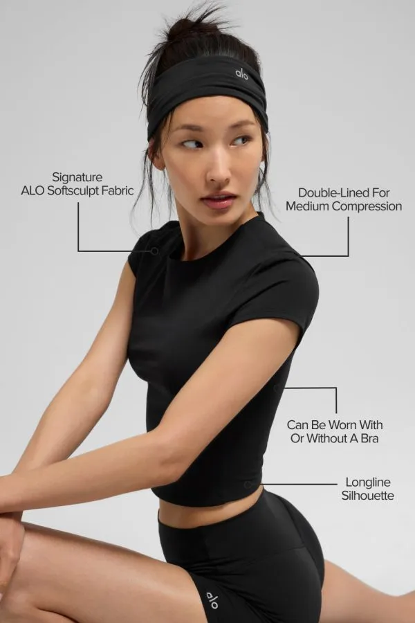 Haut manches courtes Softsculpt Precision - Noir