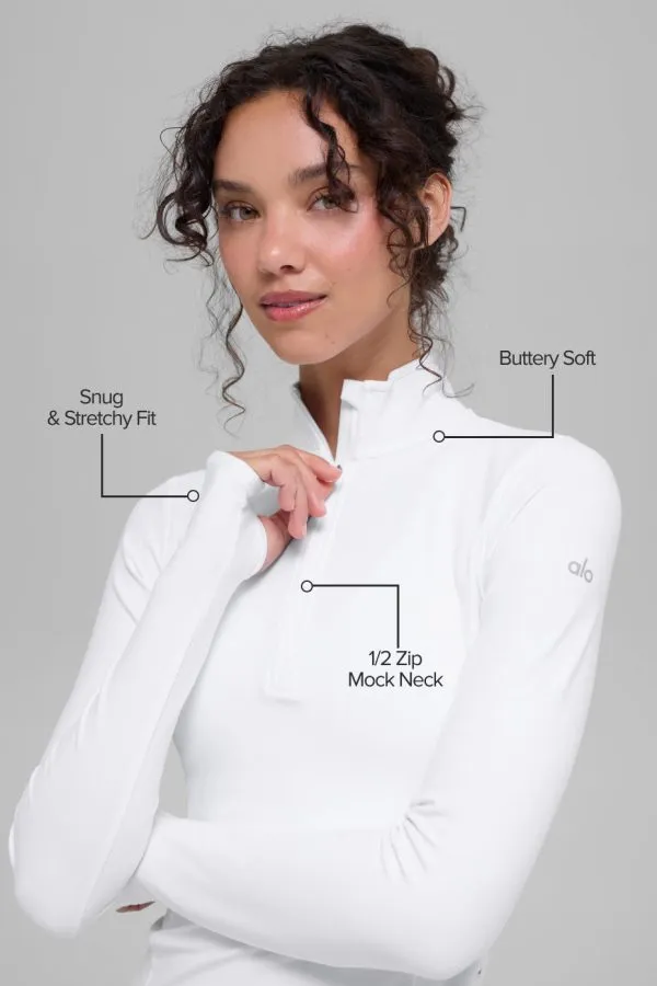 Ultrasoft 1/2 Zip Rapid Pullover - Weiß