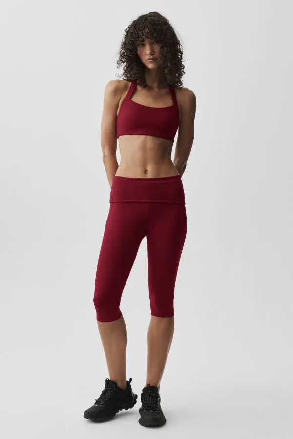 Corsaire à revers taille basse Softsculpt - Rouge romance