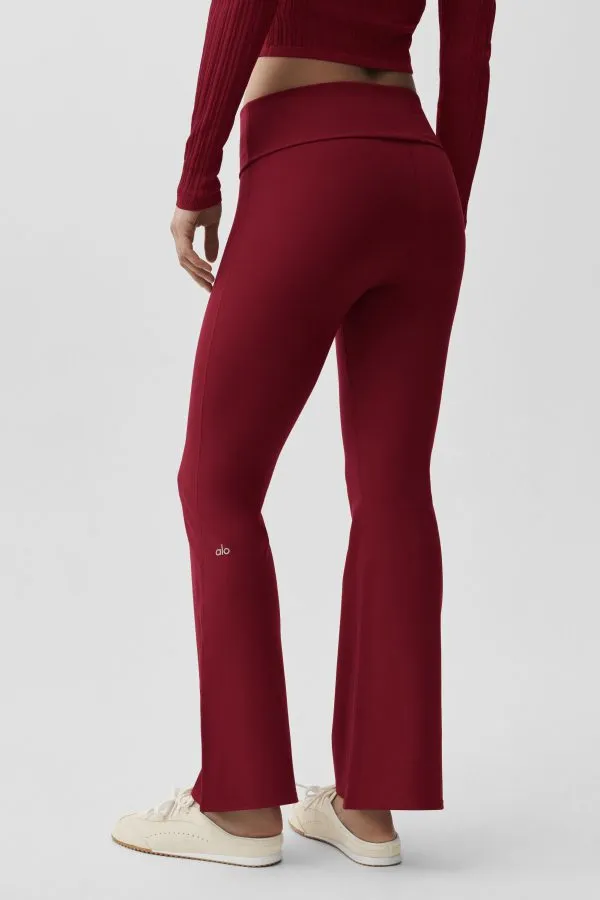 Softsculpt 7/8 ausgestelltes Legging mit Umschlagbund - Sommerrot
