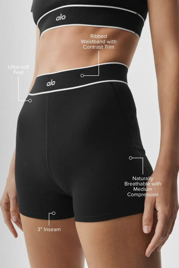 3" Softsculpt High-Waist Amp It Up Shorts - Schwarz