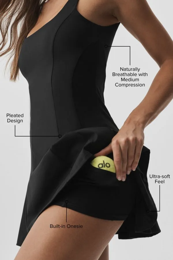 Softsculpt Topspin Tenniskleid - Schwarz