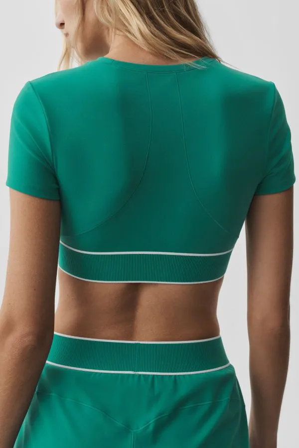 Brassière manches courtes Softsculpt Amp It Up - Vert émeraude
